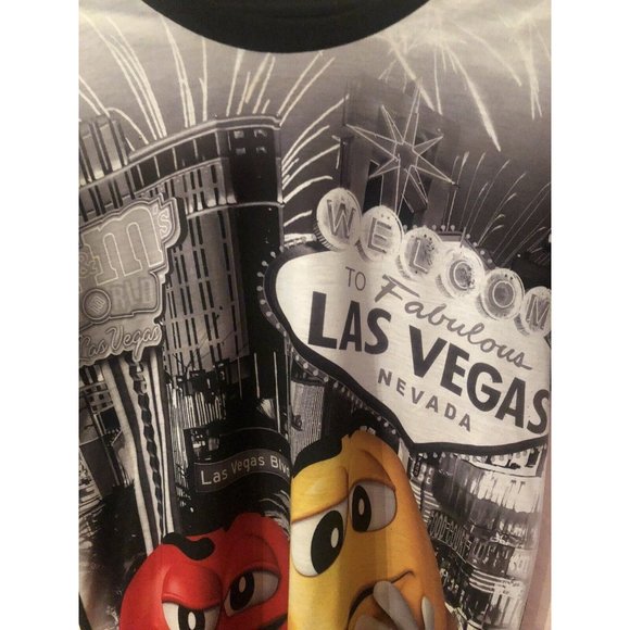 M&M Shirt Mens Medium Black Las Vegas Short Sleeve - Picture 2 of 5
